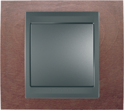 Рамка Schneider Electric Unica Top Табачное дерево / Графит 1 пост MGU66.002.2M4