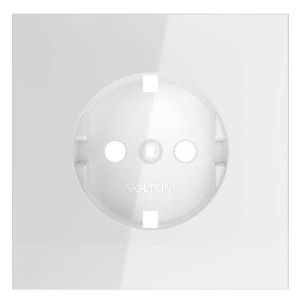 Накладка для розетки с заземлением, S70 (белый глянцевый)