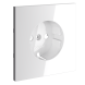 Накладка для розетки с заземлением, S70 (белый глянцевый)