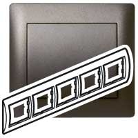 Рамка Legrand Galea Life Темная бронза 5 постов 771205