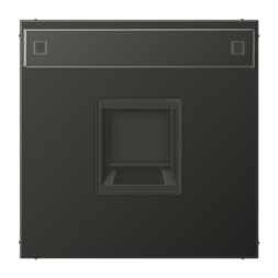 Плата Jung LS серия Антрацит (фиксация защёлкиванием) с полем для надписи для модульных гнёздUMA-CAT6A AL1969-1NAWEAN