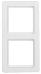 Рамка Berker Q.1 Полярная белизна с эффектом бархата, 2 поста вертикальная 10126089