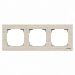 Рамка ABB Sky Белый ясень 3 поста 2CLA857300A2001 8573 FR