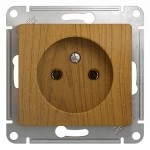 Розетка без заземления, 16А, механизм Schneider Electric Glossa Дуб GSL000541