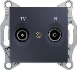 TV/R розетка Schneider Electric Sedna графит оконечная SDN3301670