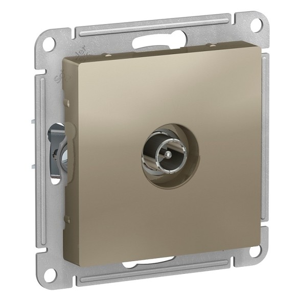 TV Розетка Schneider Electric Atlasdesign Шампань проходная 4DB, механизм ATN000592