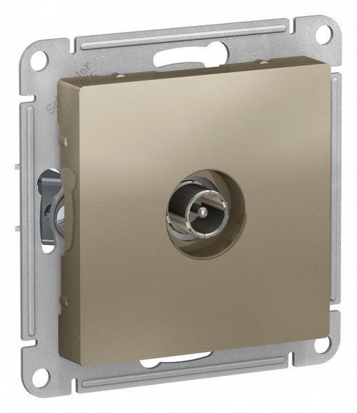 TV Розетка Schneider Electric Atlasdesign Шампань проходная 4DB, механизм ATN000592