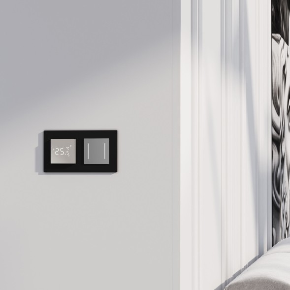 Умный сенсорный терморегулятор  для теплого пола дымчатый Werkel W1151217