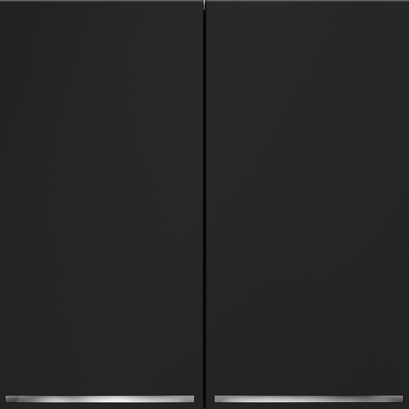 Выключатель встраиваемый VOLTUM S70 двухклавишный с подсветкой 10А, (графит)