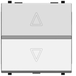 Механизм электронного выключателя жалюзи ABB Zenit альпийский белый 700 ВА двухмодульный 2CLA226120N1101 N2261.2 BL