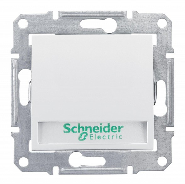 Кнопочный выключатель Schneider Electric Sedna белый с надписью подсветкой SDN1600321