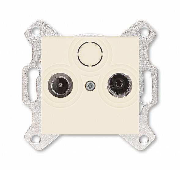 Розетка TV-R ABB Levit слоновая кость проходная 7дБ 2CHH083607A6017 5011H-A03607 17W