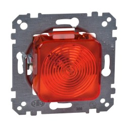 Механизм Merten M-серия сигн.лампы e10 красн.колпачок MTN319018