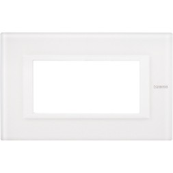 Рамка Bticino Axolute Квадрат Белое стекло 4 модуля HA4804VBB
