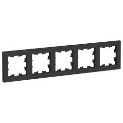 Рамка Schneider Electric Atlasdesign Карбон 5 постов ATN001005