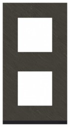 Рамка Schneider Electric Unica Pure Камень / Антрацит 2 поста вертикальная NU6004V87