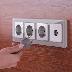 ТВ-розетка проходная серебряный Werkel W1184006