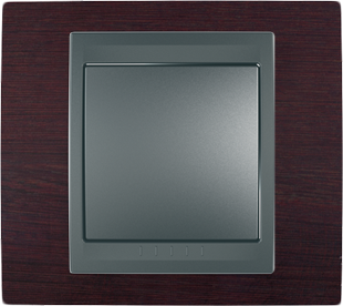Рамка Schneider Electric Unica Top Венге / Графит 1 пост MGU66.002.2M3