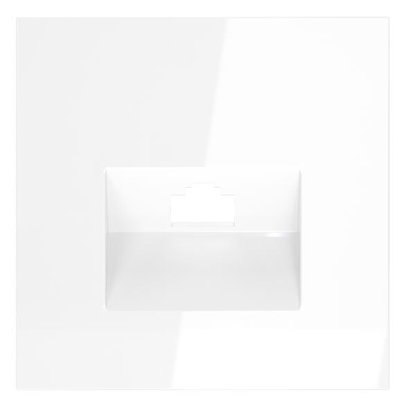 Накладка для розетки компьютерной RJ45 кат.6, S70 (белый глянцевый)