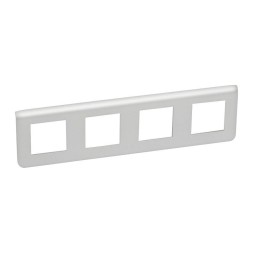 Рамка Legrand Mosaic Алюминий 4х2-модульная 079308