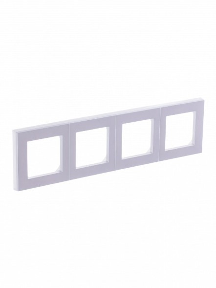 Рамка ABB Levit Жемчуг / Ледяной 4 поста 2CHH015040A6068 3901H-A05040 68W