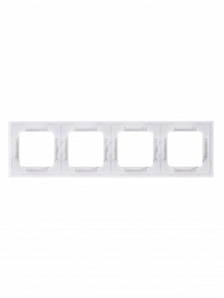 Рамка ABB Levit Жемчуг / Ледяной 4 поста 2CHH015040A6068 3901H-A05040 68W