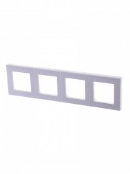 Рамка ABB Levit Жемчуг / Ледяной 4 поста 2CHH015040A6068 3901H-A05040 68W