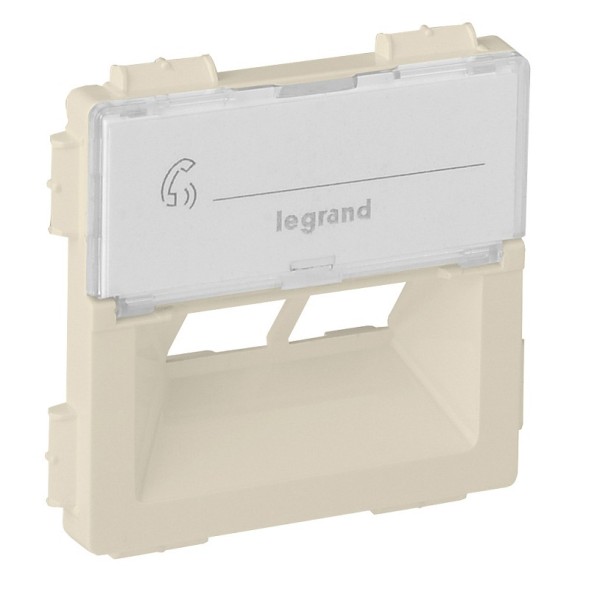 Лицевая панель Legrand Valena Life Слоновая кость для информационных розеток Rutenbeck двойная 755381