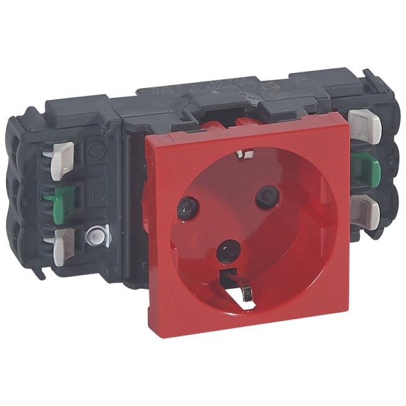 Розетка Legrand Mosaic DLP немецкий стандарт 2к+З 077421