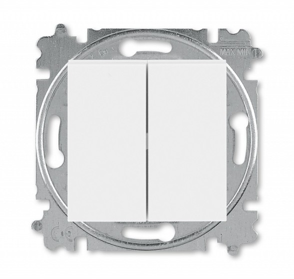 Переключатель и кнопка ABB Levit белый / белый с перекидным контактом 2CHH595345A6003 3559H-A53445 03W