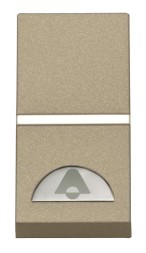 Механизм ABB Zenit шампань одноклавишной кнопки с клавишей и символом ЗВОНОК одномодульный 2CLA210400N1901 N2104 CV