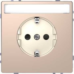Розетка Merten D-Life шампань 16а с з/к и полем для надписи MTN2302-6051