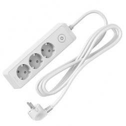 Удлинитель Schneider Electric 3 розетки 2К+З, кабель 3м белый ST9433WP