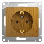 Розетка с заземлением, 16А, механизм Schneider Electric Glossa Дуб GSL000543