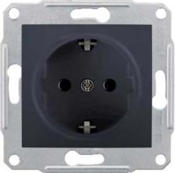 Розетка Schneider Electric Sedna графит с/з б/ш SDN3000570