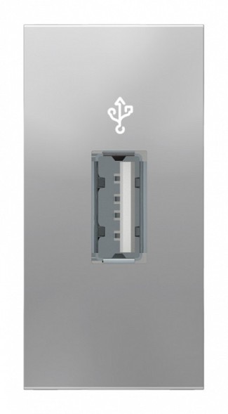 USB-коннектор Schneider Electric Unica Modular Алюминий 1 Модуль NU342930