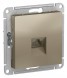 Розетка компьютерная RJ45 Schneider Electric Atlasdesign Шампань кат. 5Е, механизм ATN000583