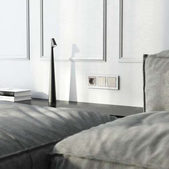 Сенсорный выключатель одноклавишный с подсветкой (дымчатый) Werkel W4512014