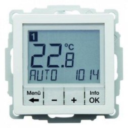 Регулятор температуры Berker Q.1 полярная белизна с эффектом бархата, с центральной панелью 20446089