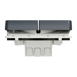 Механизм двухклавишного переключателя Schneider Electric Mureva Styl IP55 Антрацит MUR35019