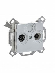 Розетка TV-R ABB Levit серый проходная 7дБ 2CHH083607A6016 5011H-A03607 16W