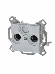 Розетка TV-R ABB Levit серый проходная 7дБ 2CHH083607A6016 5011H-A03607 16W