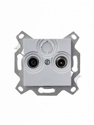 Розетка TV-R ABB Levit серый проходная 7дБ 2CHH083607A6016 5011H-A03607 16W