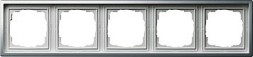 Рамка Gira F100 Платина 5 постов 0215114