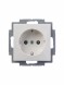 Розетка ABB Basic 55 альпийский белый SCHUKO 16А 250В с защитными шторками 2CKA002013A5278 20 EUCKS-94-507