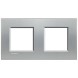 Рамка Bticino LivingLight Квадрат Алюминий 2+2 модуля LNA4802M2TE