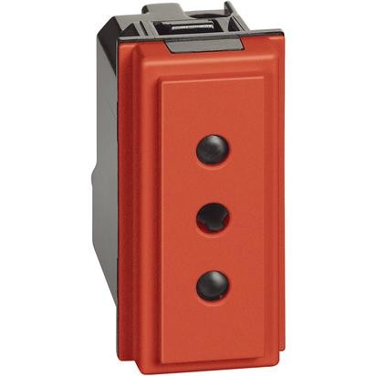 Розетка Bticino Living Now красный 2 +T 10A 250Vac KR4113