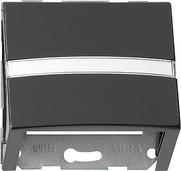 Накладка Gira S-color Черный с опорной пластиной для розеток средств связи 087047