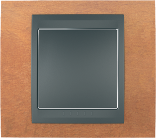 Рамка Schneider Electric Unica Top Вишня / Графит 1 пост MGU66.002.2M2