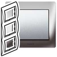 Рамка Legrand Galea Life Хром 3 поста вертикальная 771937